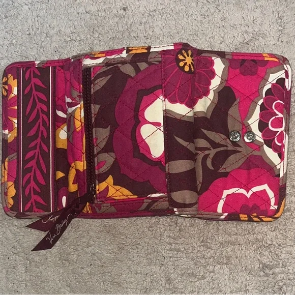 Vera Bradley Pink and Brown Tri-Fold Wallet - Picture 6 of 6